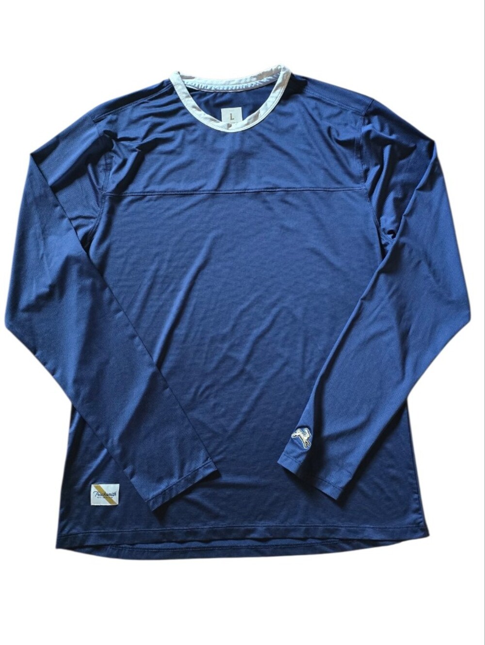 Tracksmith Twilight Shirt Mens L Navy Blue Performance Moisture Wicking Running